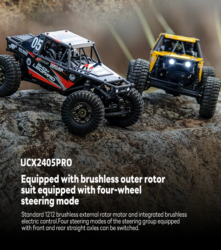 UDIR/C UCX2405 UCX2405PRO RTR 1/24 2.4G 4WD RC Car Rock Crawler Off-Road Climbing Truck Full Proportional Vehicles Models Toys