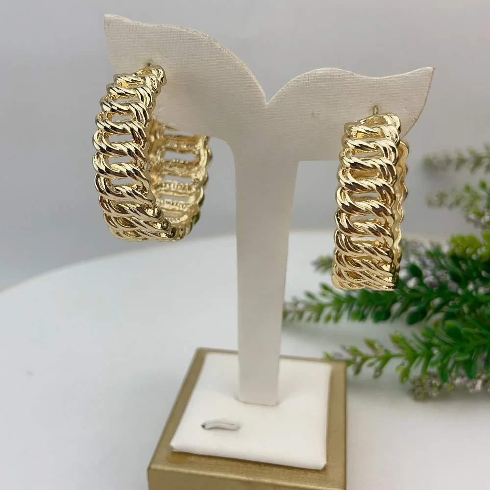 

Yuminglai Fashion Luxury Dubai Jewelry Accessories Superior Quality Goldplated Earrings for Women FHK17218