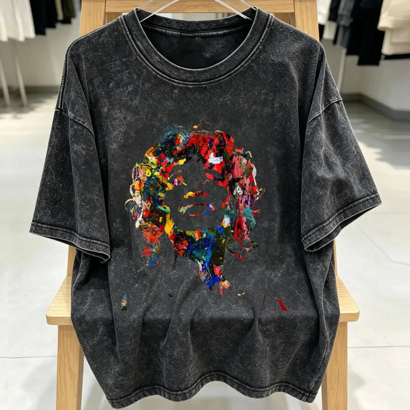 washed T Shirt Whitney Houston mother day gift new anniversary unisex vintage Washed Comfortable streetwear designer clothes