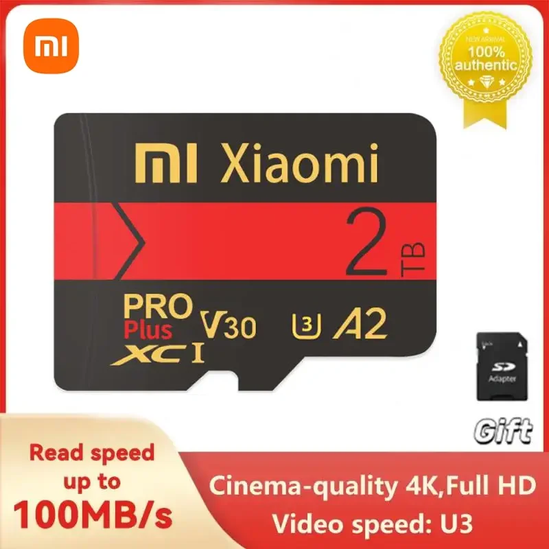 Оригинальная карта памяти Xiaomi на 1 ТБ, стандартная высокоскоростная карта Micro TF SD на 512 ГБ, SD V60 U3, мини Sd-карта для Nintendo Switch Ps4 Ps5 Game