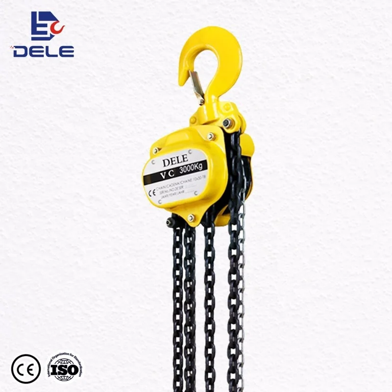 Hangzhou DELE VC 2 Ton Hand Chain Hoist Small Pulley Hoists And Chain Block Hoist