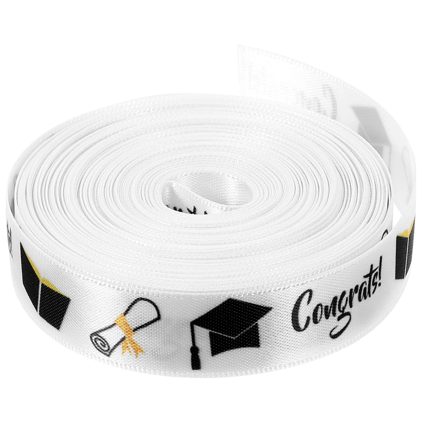 2024 Graduation Season 2cm Wide Polyester Ribbon Roll for Gift Wrapping Party Decoration Craft Projects Rich Color