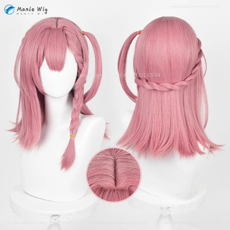 

Game WigsAsta Cosplay Wig 38cm Short Dark Pink Wig Asta Anime WigsWigs Heat Resistant Synthetic Anime Wigs + Wig Cap