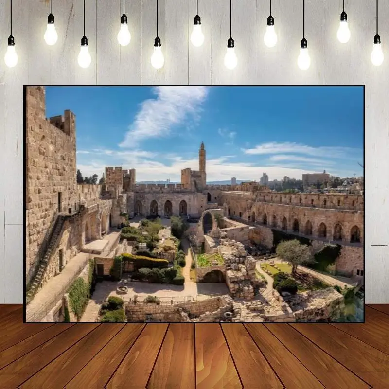 Jerusalem Western Wall Party Photography Backdrops Background Decoration Photo Jewish New Year Custom Birthday Backdrop Studio