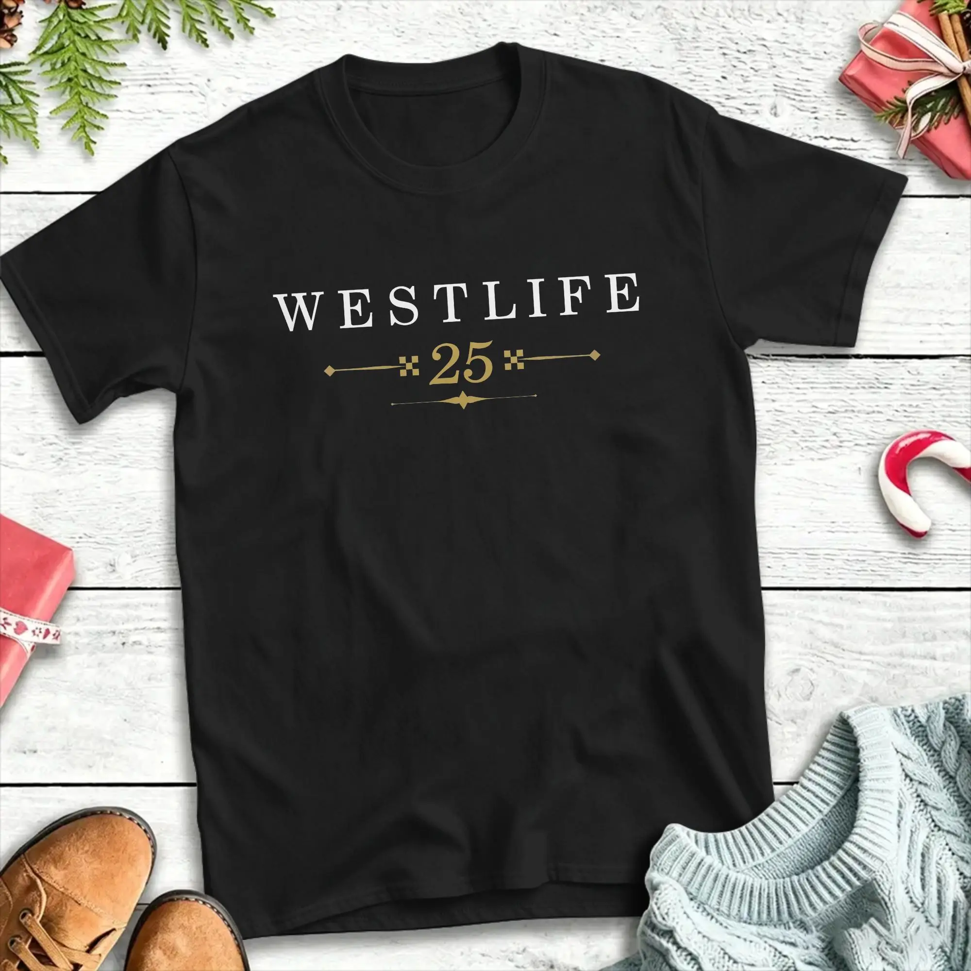 Vintage Westlife 25th Anniversary Tour 2026 T-Shirts for Men O Neck Cotton T Shirts  Short Sleeve Tee Shirt Party Clothing