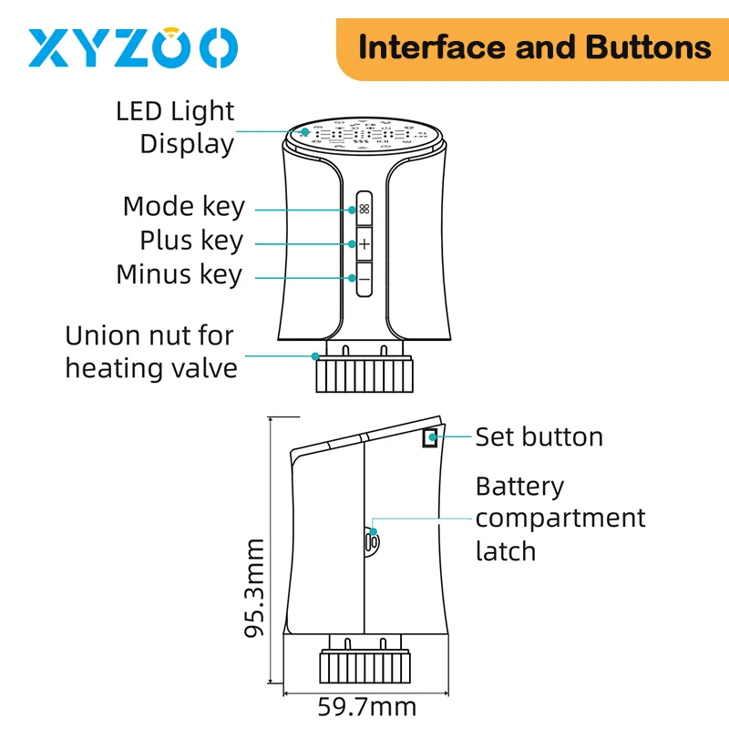 Tuya WiFi Radiator Thermostat Valve Smart Home Heating TRV APP Remote Thermoregulator Voice Control Alexa Google Home Alice