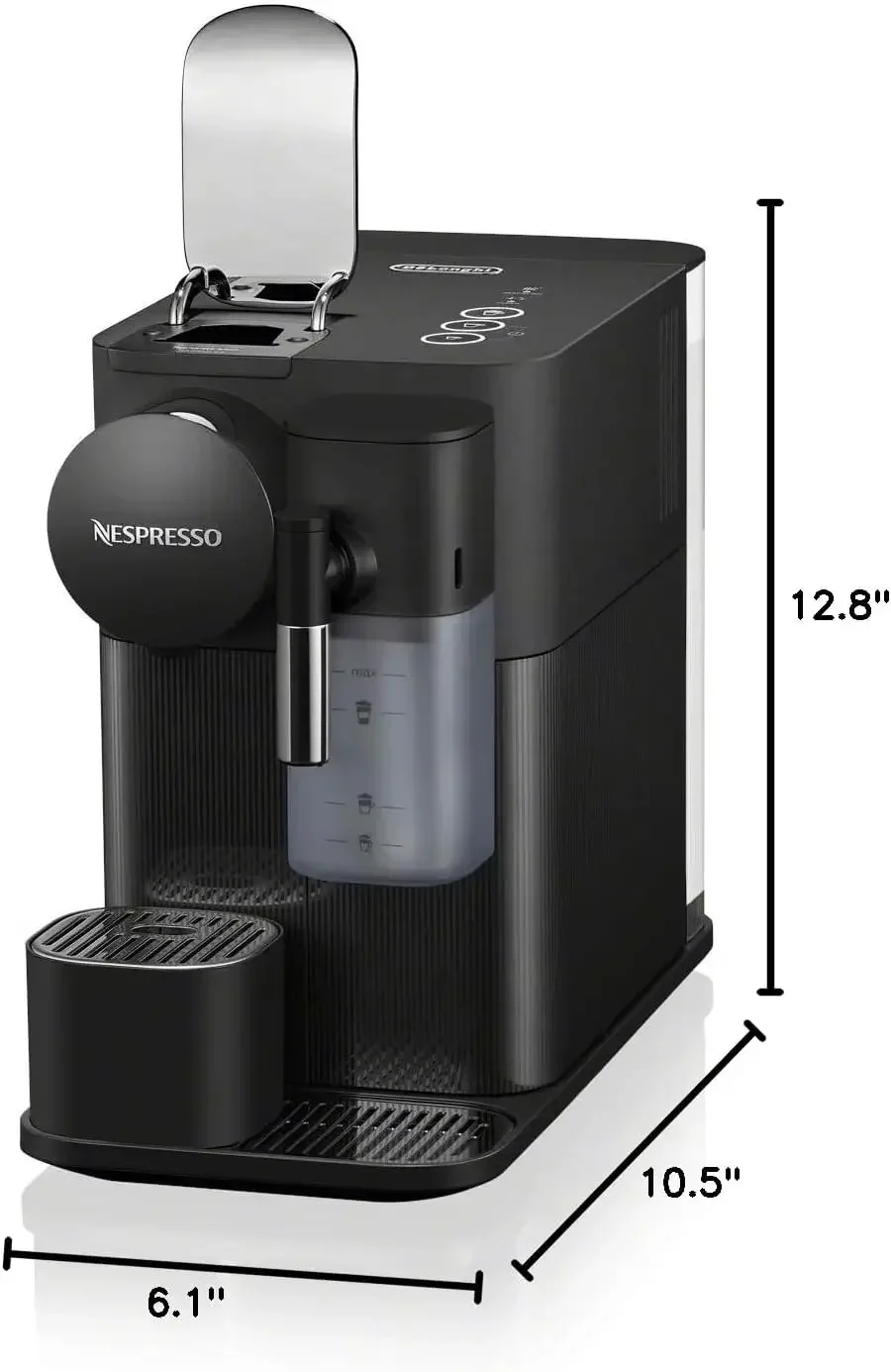 Nespresso Lattissima One Original Espresso Machine with Milk Frother by De'Longhi, Shadow Black