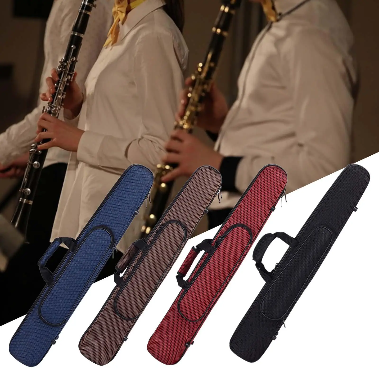 Clarinet Carry Case Easy to Transport Music Instrument Accessory Thickened Wind Instrument Clarinet Gig Bag for Practice Gifts