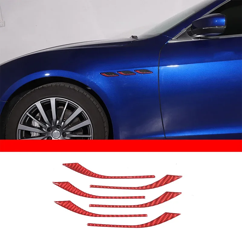 

For 2014-2022 Maserati Ghibli Soft Carbon Fiber Car Side Air Vent Fender Panel Cover Sticker Car Exterior Protection Accessories