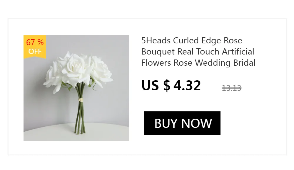 Moisturizing 5Head Rose Flower Bouquet Latex Real Touch Artificial Flowers Wedding Bridal Bouquet Birthday Party Home Decor Rose