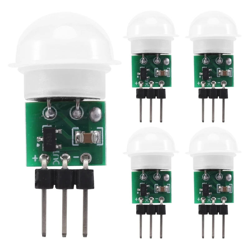 AM312 PIR Sensor,5 Pack PIR Motion Sensor Outdoor Mini Pyroelectric Infrared PIR Human IR Sensor Module Body