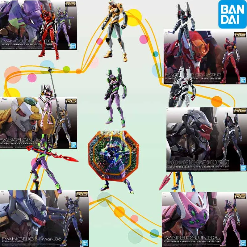 Wysokiej jakości oryginalny model Bandai GUNDAM RG Series EVANGELON PRODUCTION MODELO2, figurka akcji anime, model do składania, zabawka.
