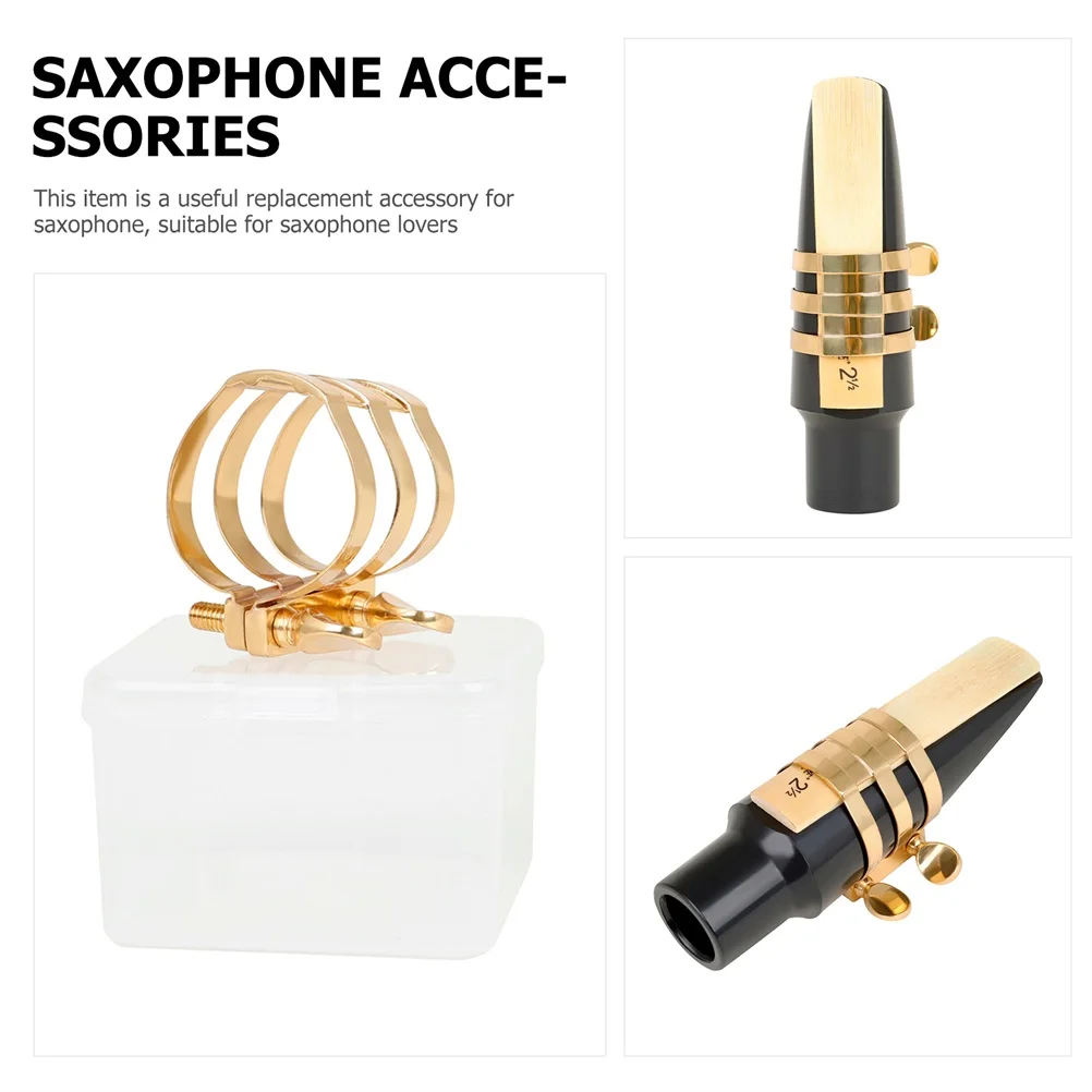 

Saxophone Flute Head Clip Alto Mouthpiece Fastener Ligatures Wind Instrument