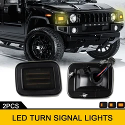 2Pcs Car Front Bumper Side Marker LED Turn Signal Switchback Lights For Hummer H2 Hummer H2 SUT Sequential Blinker