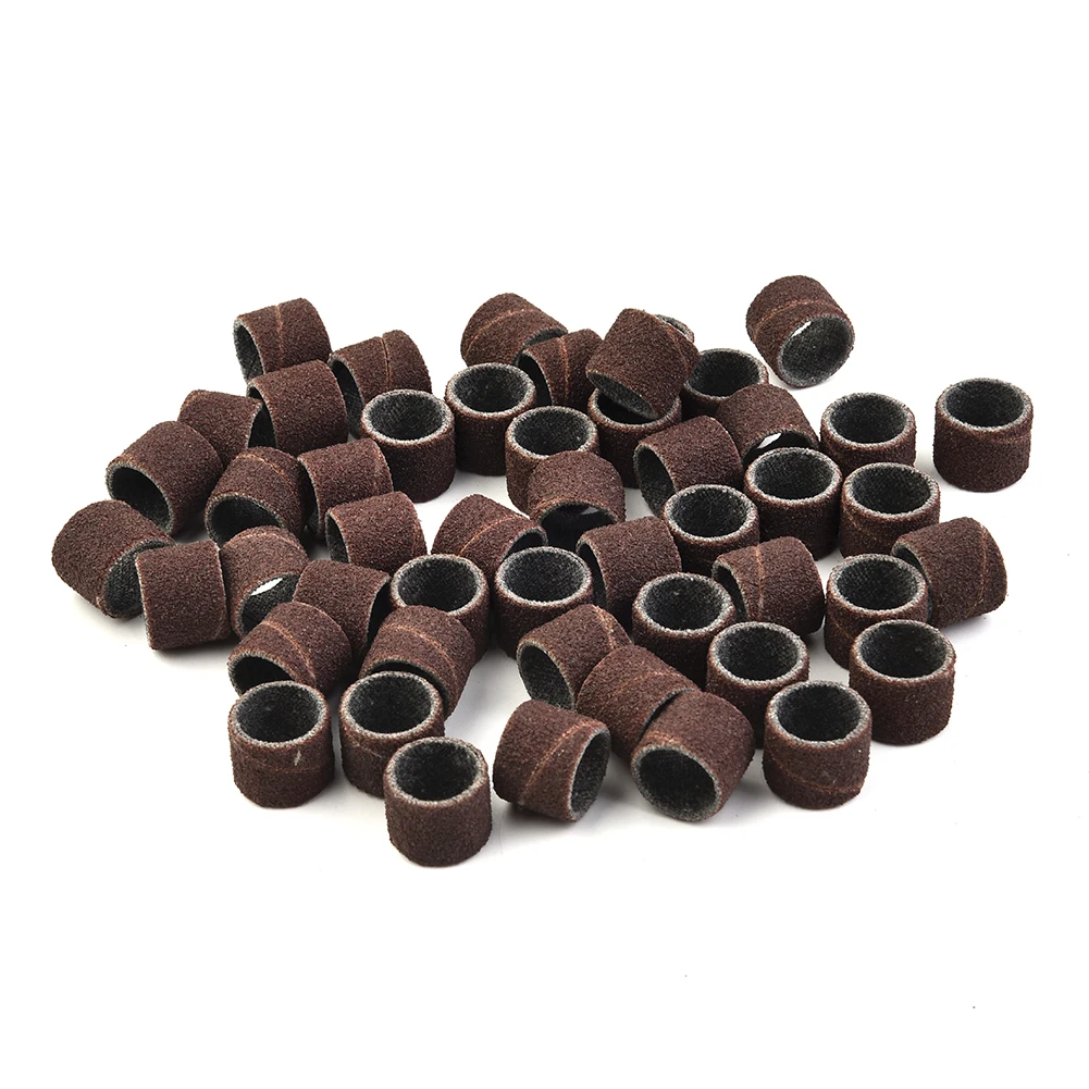 Bandas de tambor de lijado, manguitos con 2 mandriles para lijar, pulir Metal y madera, herramientas rotativas, 100 piezas, 1, 2 pulgadas, 80 grano