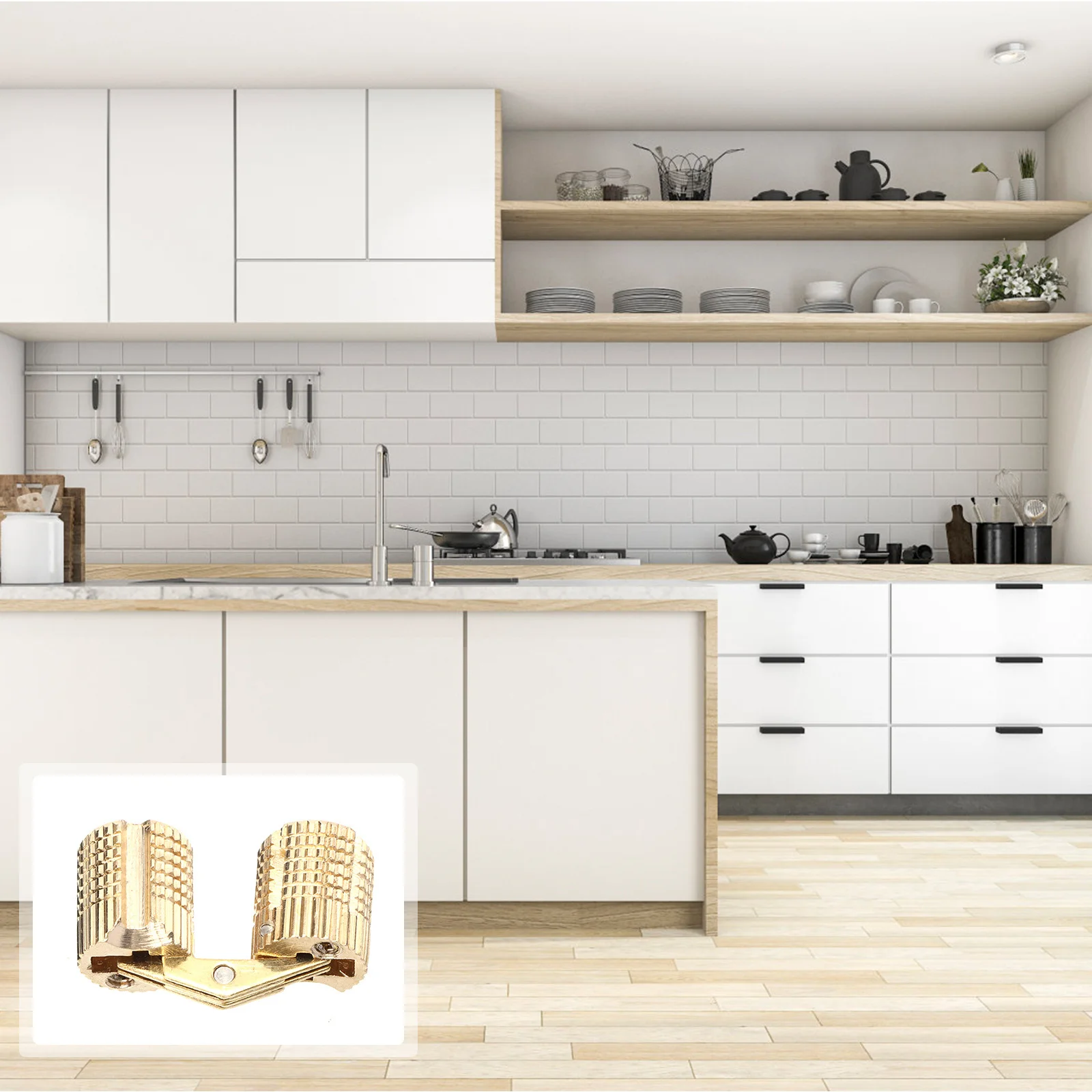 

2pcs Pure Copper Small Cylindrical Hidden Cabinet Hinges 180° Opening Angle For Diy Wood Box Jewelry Case Furniture Mount