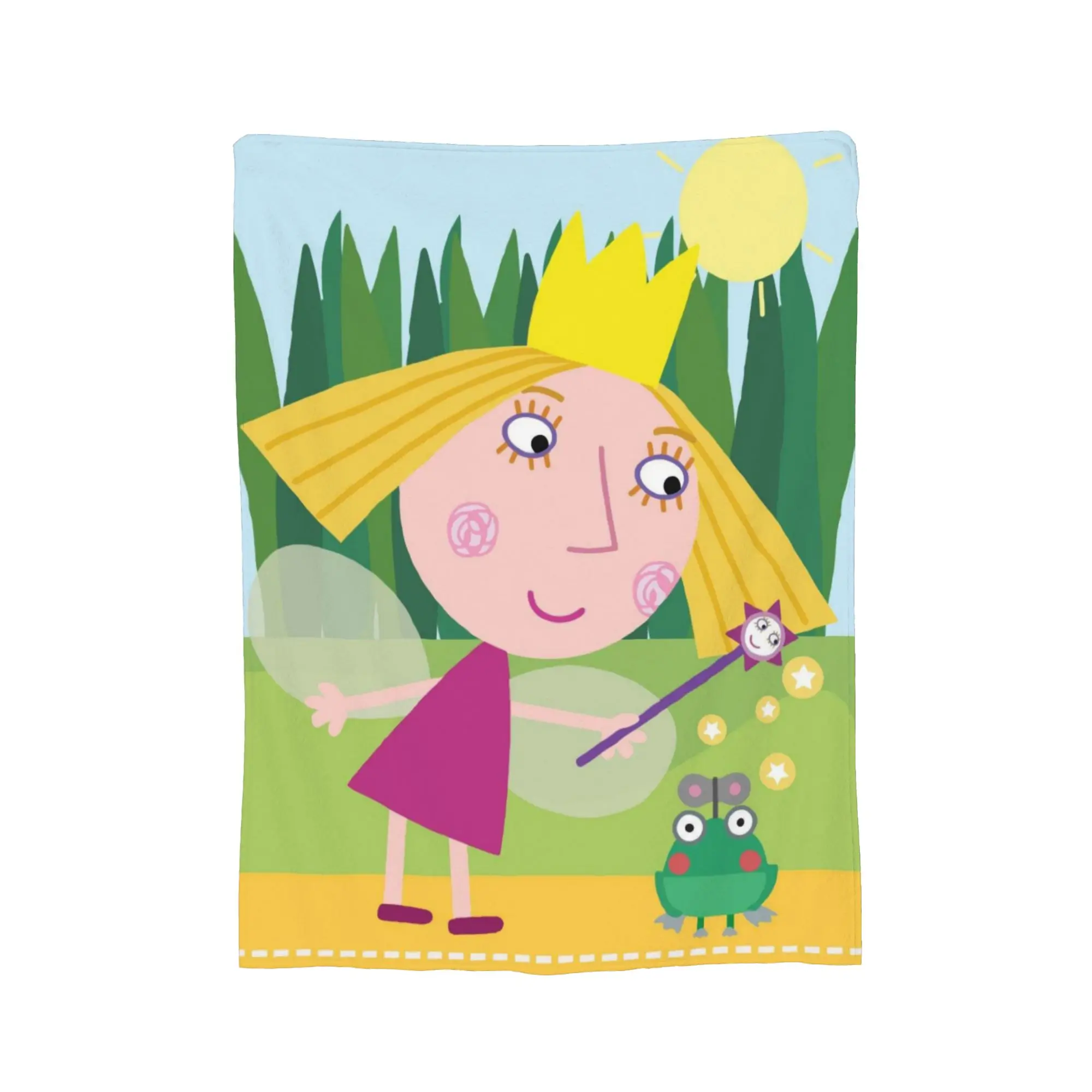 بطانيات Ben and Holly's Kingdom ben y holly فائقة النعومة من الفلانيل للشفاء، بطانيات رمي لحاف