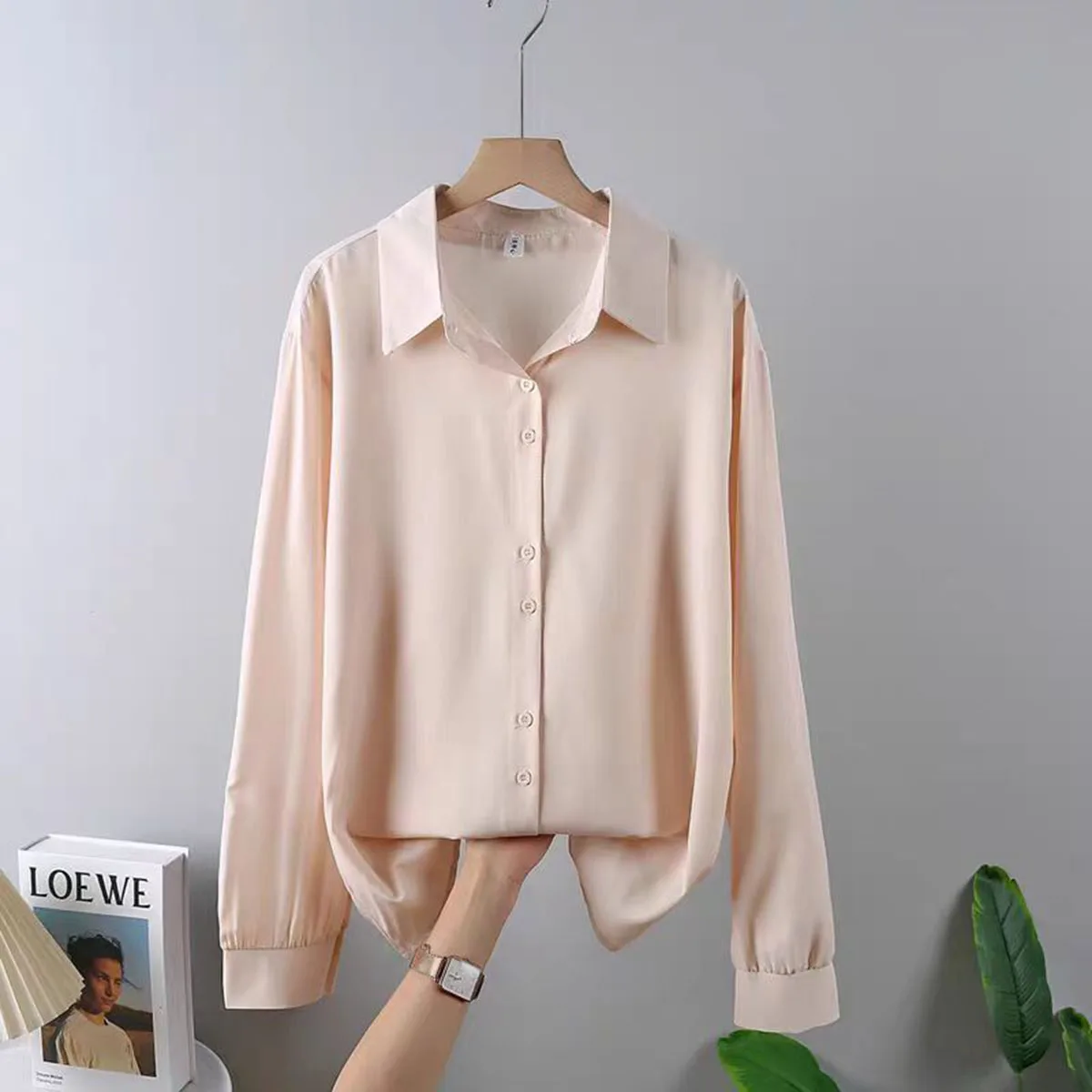 2025 Autumn New Casual Chiffon Shirt Women Shirts Fashion Female Long Sleeve Loose Solid Blouse Tops Office Lady Clothes Popular image 5