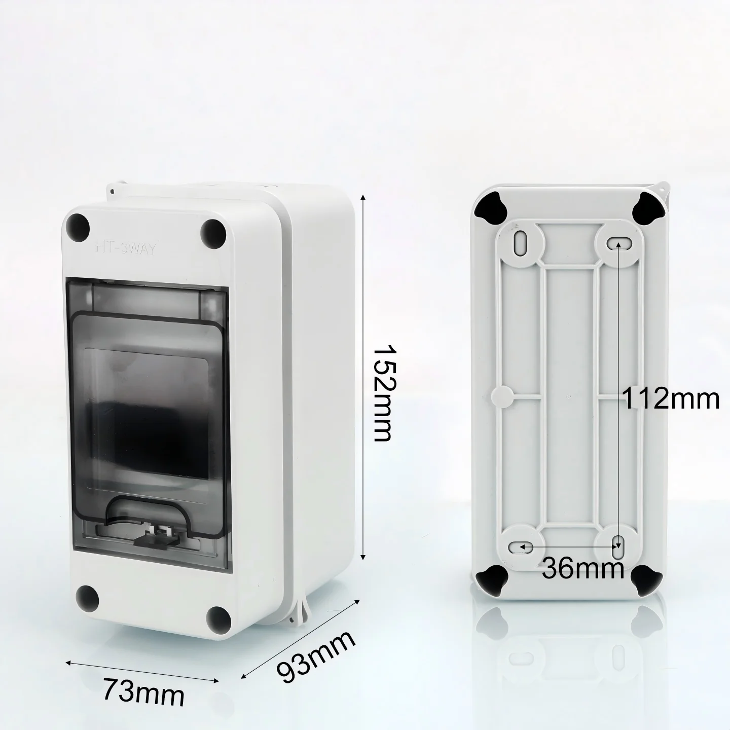 HT Series Junction Box 2/3/5/8 Way IP65 Waterproof PC Plastic Electrical Enclosure Outdoor Distribution Switch Box Wire Cable Ju