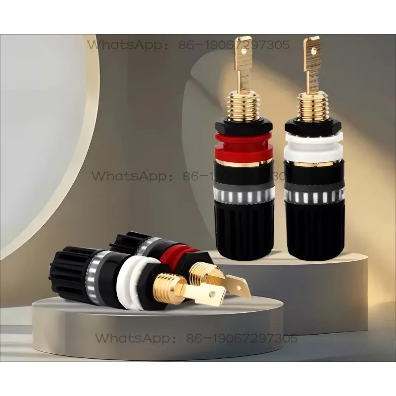 High-end Pure Brass Gold-plated Speaker Power Amplifier Terminal Audio Speaker Banana Plug Socket Terminal Single Point