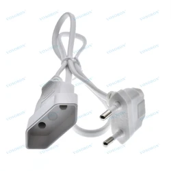 Europea 90 Degree Male Plug To Female Socket Power Extension Cable For PC Computer PDU 0.3m/0.6m/1.8m EU 2Prong Bend Angled Cord