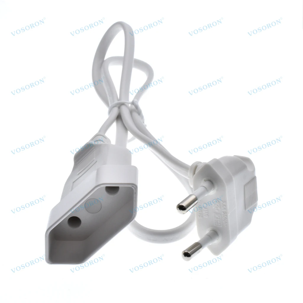 Europea 90 Degree Male Plug To Female Socket Power Extension Cable For PC Computer PDU 0.3m/0.6m/1.8m EU 2Prong Bend Angled Cord