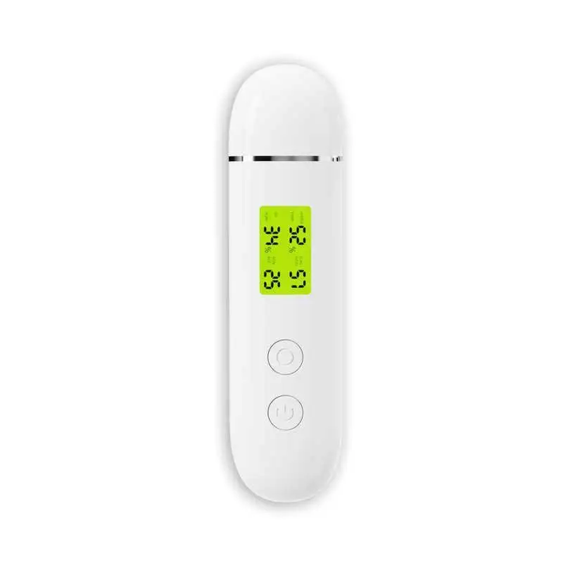 LCD Display Skin Analyzer Portable Rechargeable Digital Water Oil Moisture Tester for Skincare Beginners