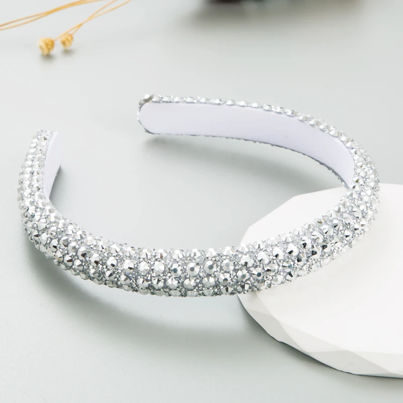 Korean Colored Rhinestone Full Drill Bit Hoop Band Trendy Internet Celebrity Super Sparkling Temperament Headband