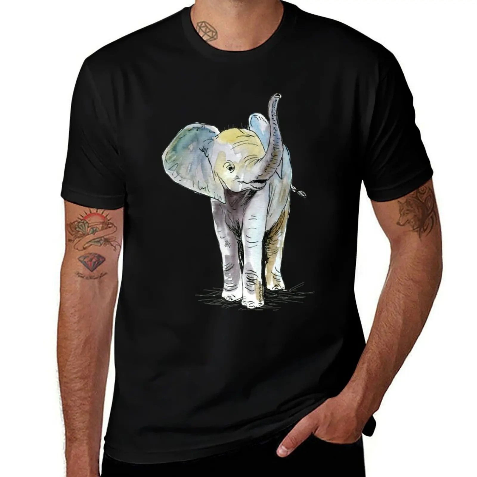 

Baby Elephant T-Shirt t shirts for man graphic funny t shirt men 100% cotton luxury brand T-Shirt