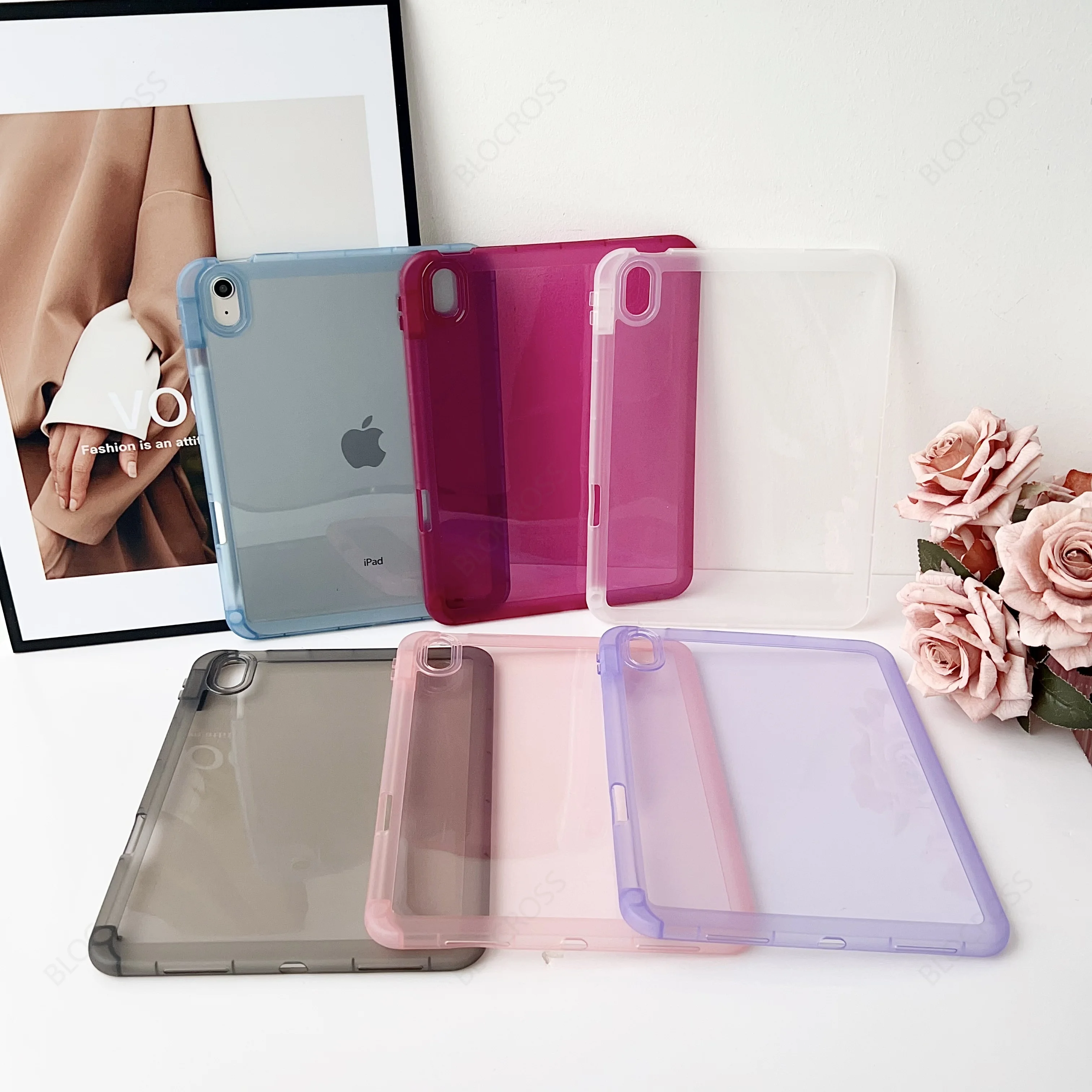

For iPad 5th 6th 9.7" 7th 8th 9th 10.2" Air 4 Air 5 Air 11 A16 2025 Pro11 10th iPad mini 4 5 6 7 Hard PC+TPU Stand Cover Case