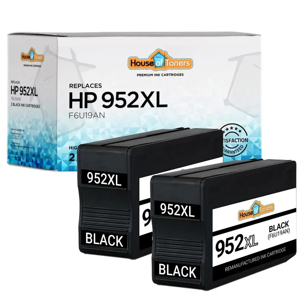 

2pk 952XL Black Ink for HP Officejet Pro 8714 8715 8716 8717 8718 8720 8724