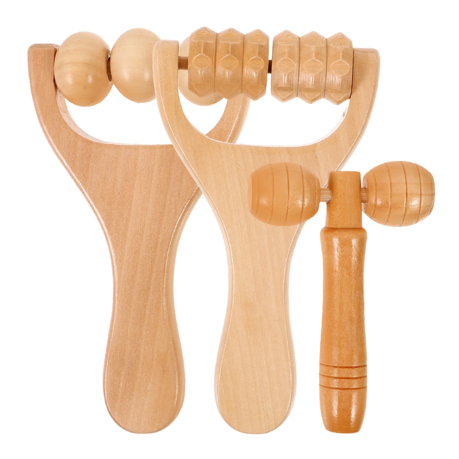 1 Set Facial Roller Wood Roller Foot Massage Tool DIY Massage Tool for wooden massage roller