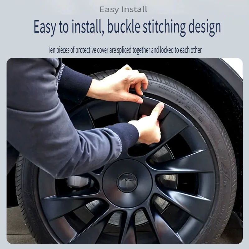 

Комплект из 4 колпаков для колес 20-21 дюймов, полноразмерные колпаки-заглушки для Tesla Model Y 2019-2024, аксессуары для автомобиля