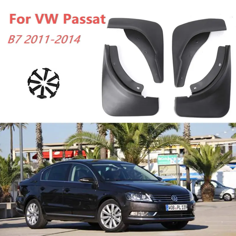 Car Mudguards Mudflap For Volkswagen VW Passat B7 2011 2012 2013 2014 Fender Mud Flaps Splash Guards Accessory