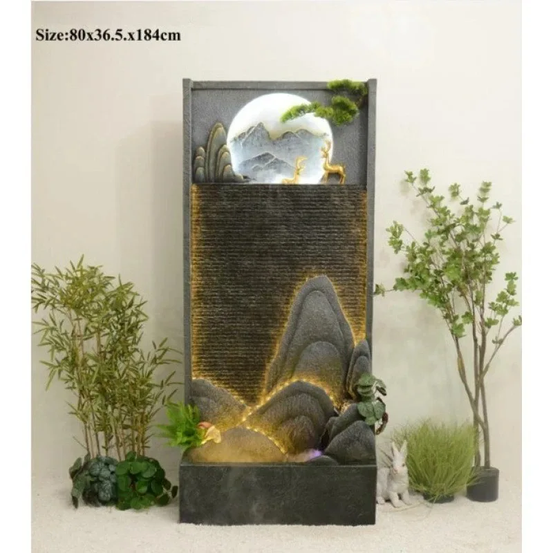 Custom Indoor Relaxation Waterfall Fountain Home Floor Waterfall Fountain for Home Office Garden Patio Deck Landscape Wall