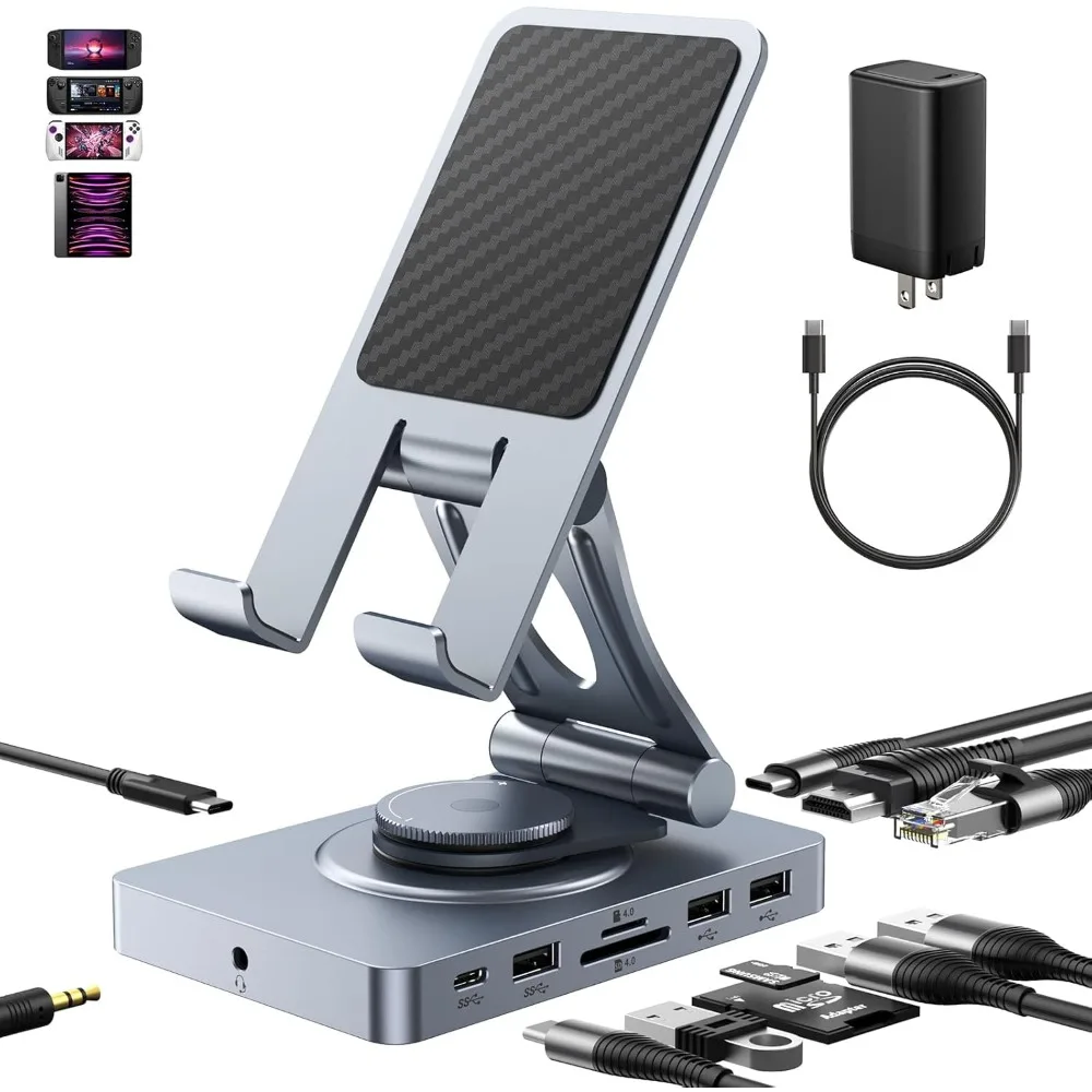 

11-in-1 USB-C Docking Station with 4K HDMI, SD/TF Reader, Ethernet & 65W Adapter for Tablets & Laptops