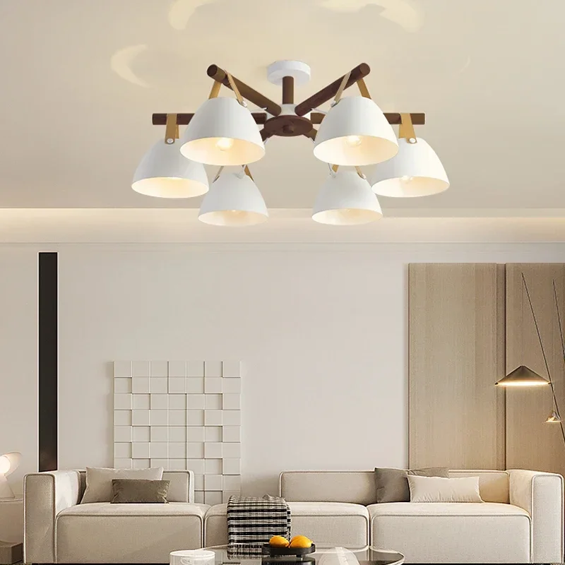 

Nordic Wood Led Chandelier E27 Bulb Ceiling Lamp Apply To/living Room/Simplicity Bedroom/Hotel/Restaurant/Modern Indoor Lighting