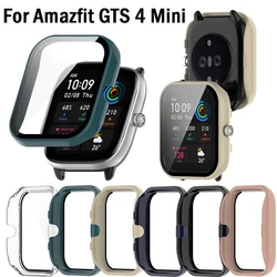 Silicone Case+Tempered Glass For Amazfit GTS 4 Mini GTS3 GTS 2Mini Smartwatch Full Coverage Screen Bumper Frame Protector Cover