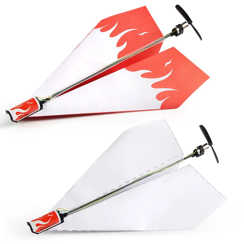 

Children's Outdoor Parent-child Interactive Toys New Motor Electric Paper Airplane Model Folding DIY Paper Airplane Power Toys