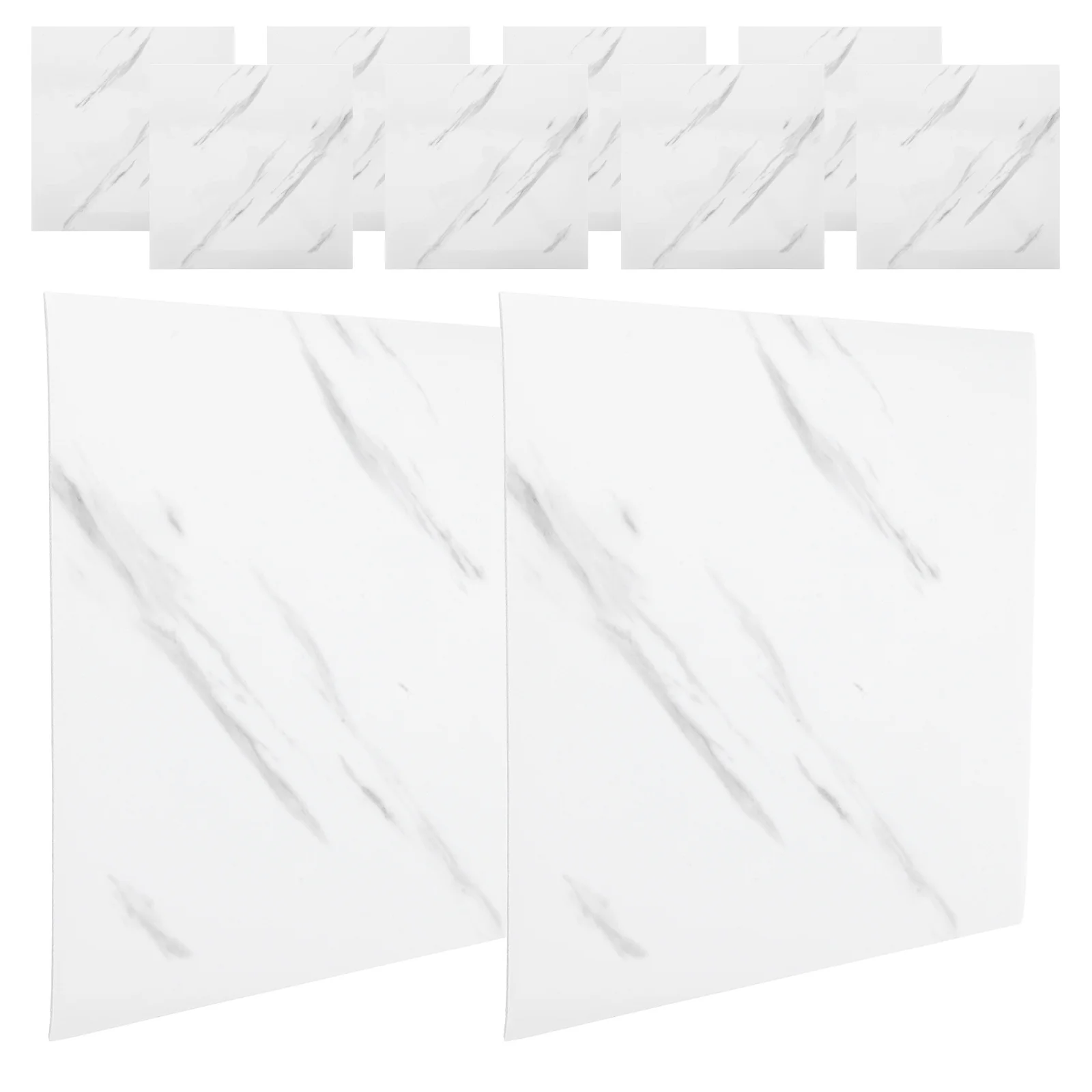 

10pcs Marble Look Peel Stick Wall Tiles Self-Adhesive Waterproof Kitchen Backsplash Bedroom Bathroom Living Room Covers