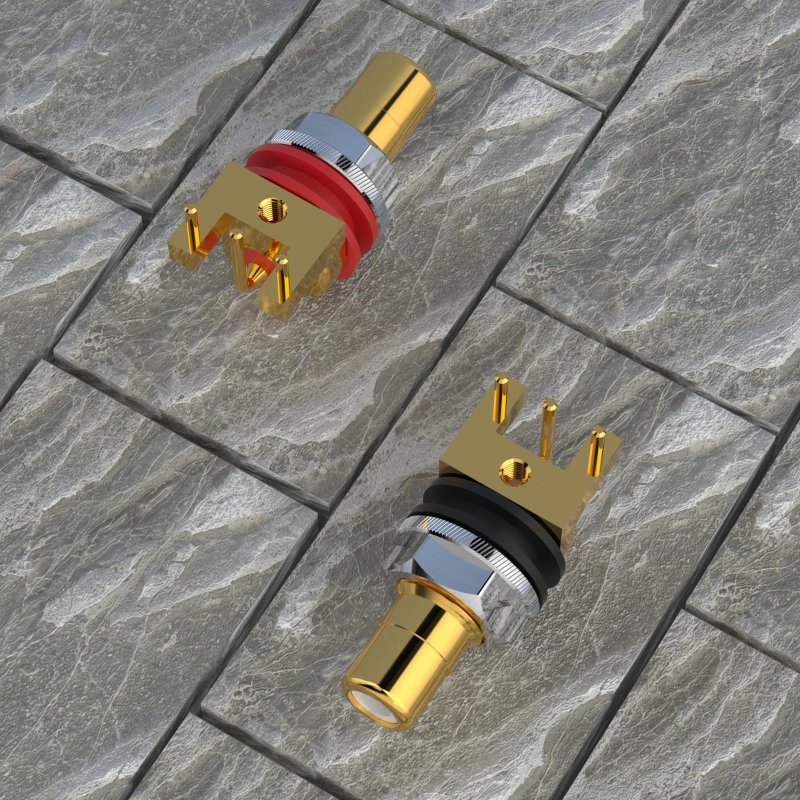 Monosaudio-PCB de cobre puro 99.99%, PCB especializado, chapado en oro/rodio, Terminal de enchufe RCA de alta calidad, chasis hembra, C403