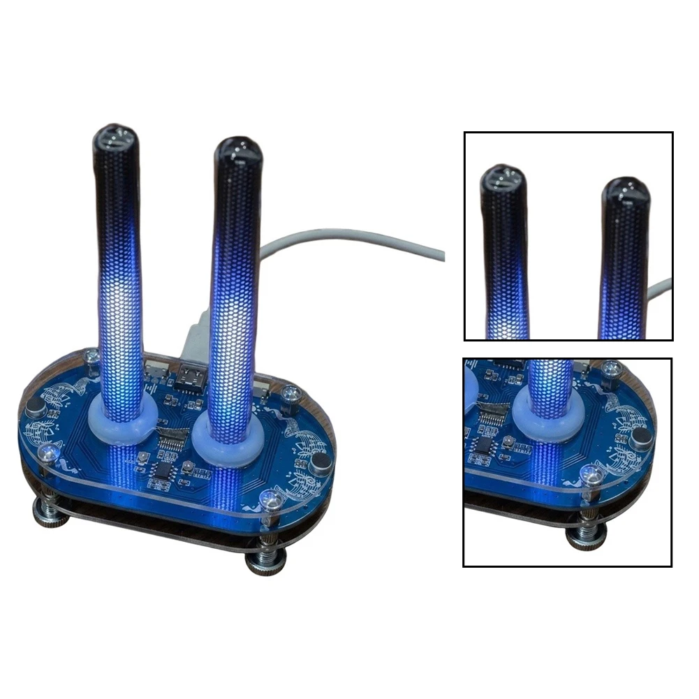 2pcs Voice Control RGB LED Light Strip Music Analyzer Dual Channel Audio For 5V USB Desktop Room Decoration