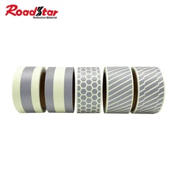 Roadstar 5cmX3m Glow in The Dark Tape Heat Transfer Reflective Tape Photoluminescent Fabric Warning Tape Sew on Clothes