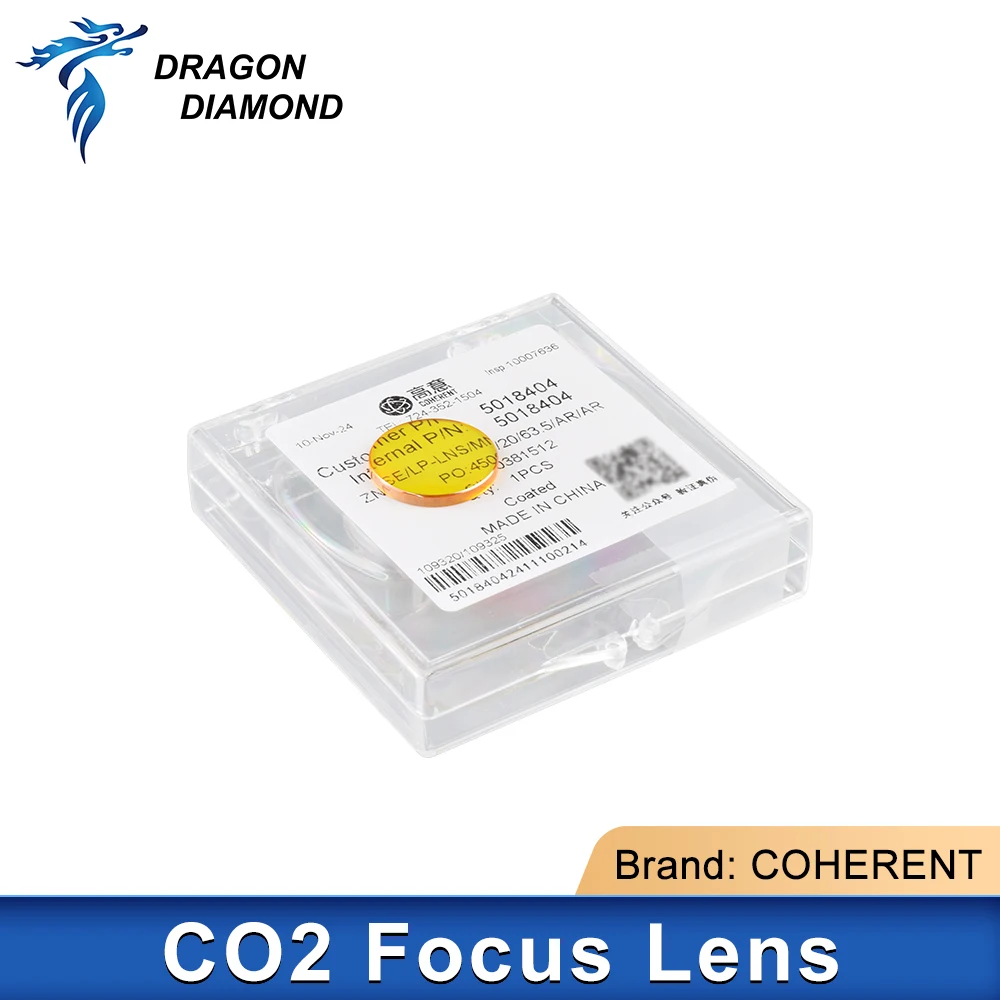 II-VI ZnSe USA Focus Lens Dia.19.05/20mm FL 50.8/63.5/76.3mm 2.5mm per macchina da taglio per incisione Laser CO2 ad alta potenza