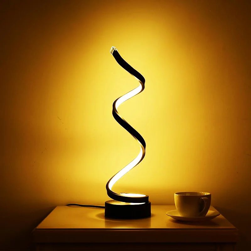 

Snake Table Lamp Aluminum Durable Decorative Light for Bedroom Dining Room Premium Cafe Ambient Decorative Table Lamp