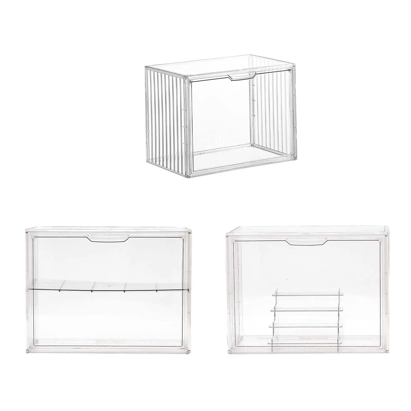 Clear Handbag Storage Organizer Display Box Front Opening Storage Bins