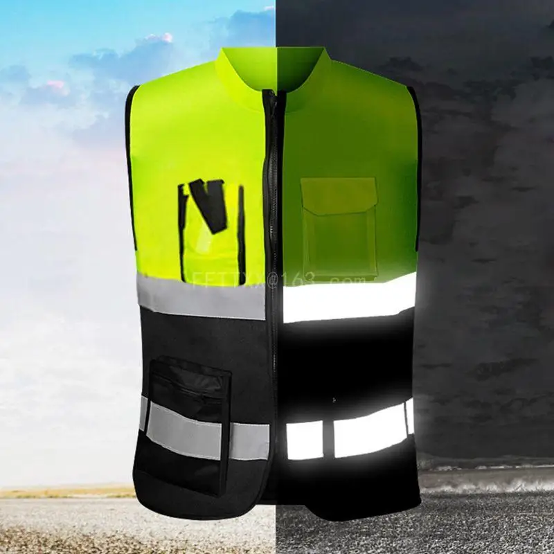 Outdoor Work Reflective Safety for Jacket Outdoor Sports High Visibility Safety Vest Universal Size Washable Safety Vest