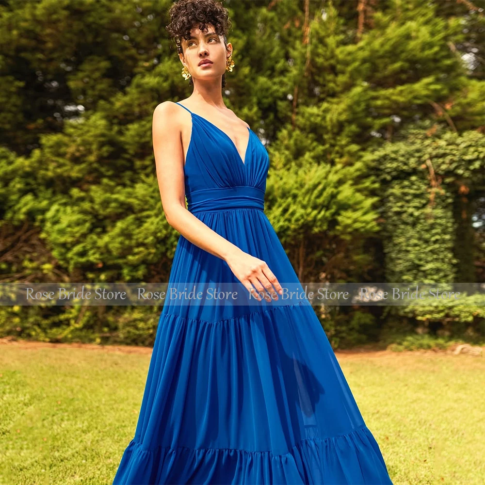 Ciemnoniebieskie sukienki wakacyjne dla kobiet paski spaghetti linia letnie suknie wakacyjne długa, bez pleców, bez rękawów, sukienka na imprezę 2025