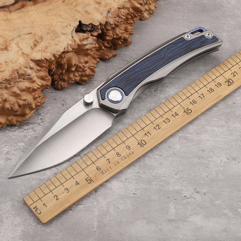 

M390 Steel Sheet G10 Patch Titanium Alloy Handle Folding Knife Outdoor Camping Survival Tactics EDC Portable Sharp Pocket Tool