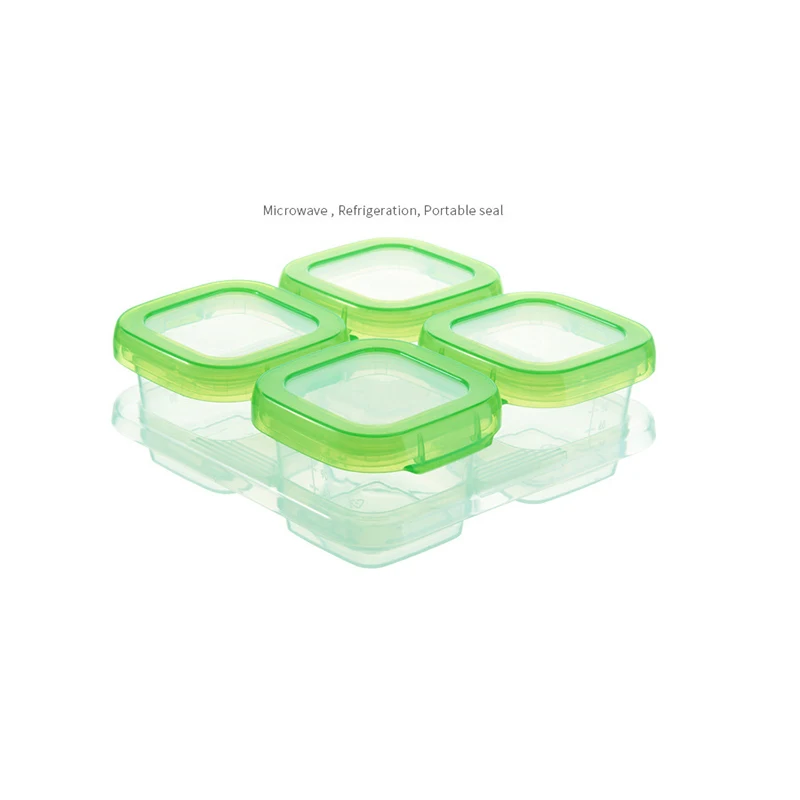 Plastic Food Container Set with Sealed Lid 60ml 120ml Baby Puree Snack Storage Box Portable Small Jar Kids Infant Feeding